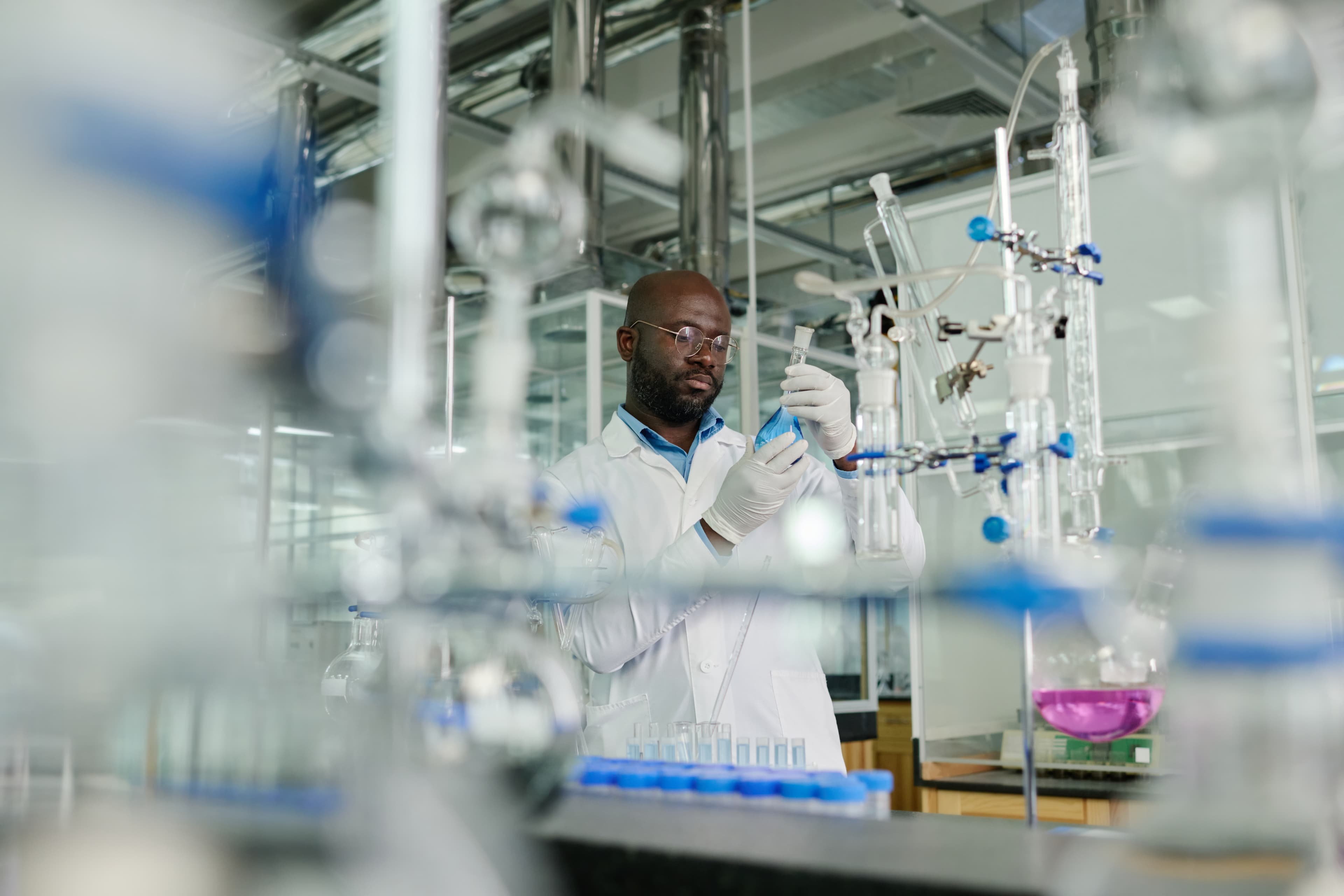 Laboratory specialist conducting clinical research